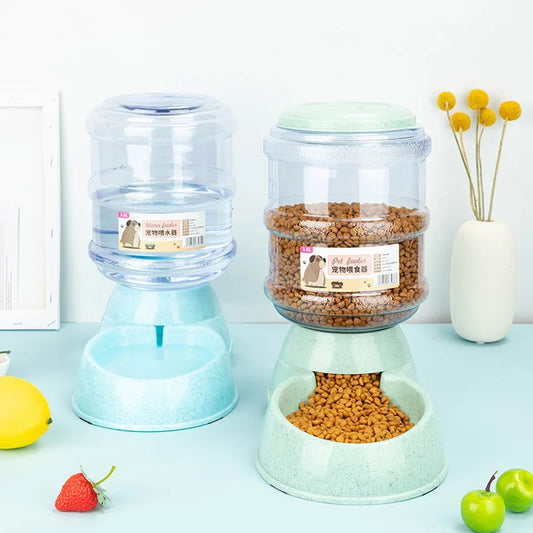 Large Capacity Automatic Feeder & Water Dispenser for Medium-Sized Dogs