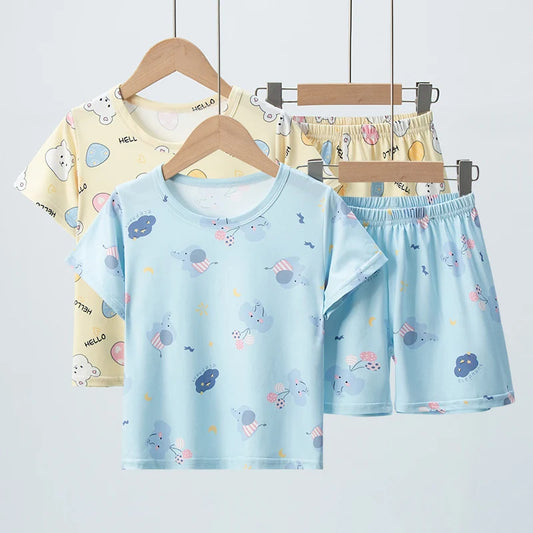 2-Piece Summer Kids Set – Short Sleeve Top & Shorts