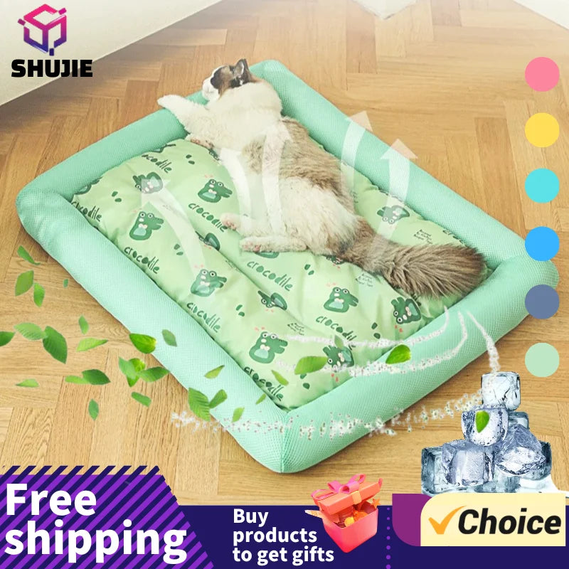 Summer Cooling Pet Cat Bed Cushion Ice Pad